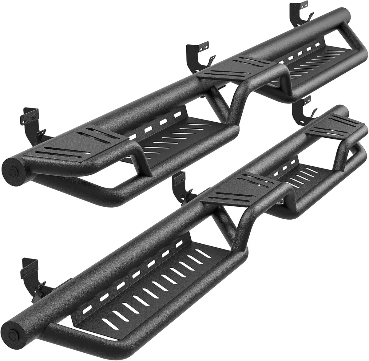 YITAMOTOR Running Boards for Ram 1500/2500/3500 Crew Cab | 2-Step Bed Access & Steel Nerf Bars