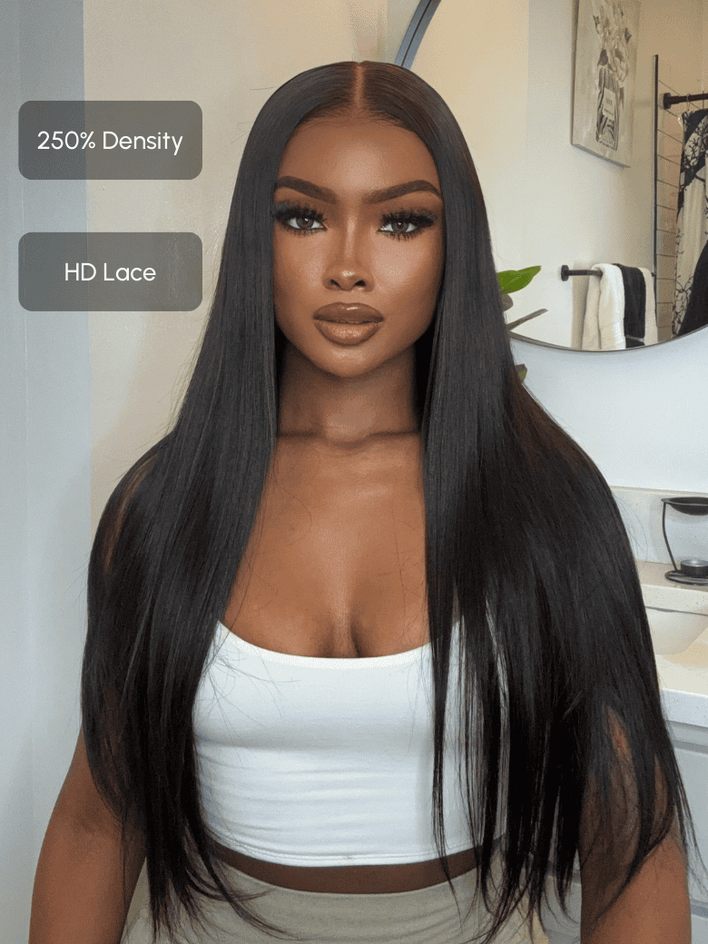 [250% Density & HD Lace]  UNice Hair 250% Density Suit for Autumn Silky Straight 5x5 Glueless HD Lace Wig