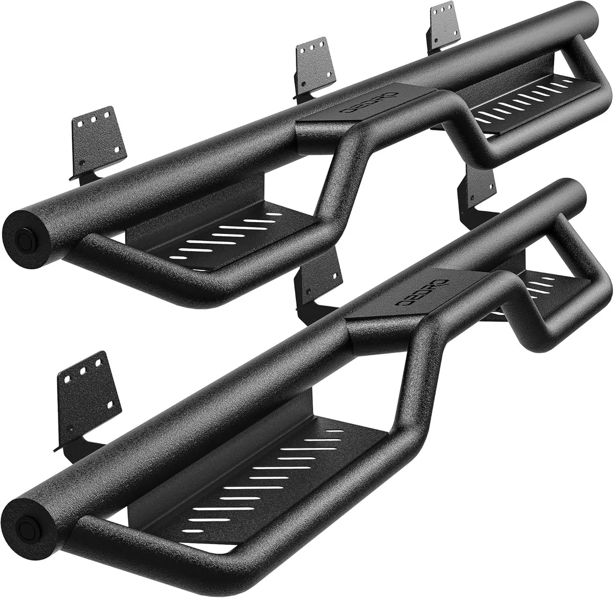 OEDRO 6 Inch Running Boards Compatible with 2019-2026 Ram 1500 Crew Cab, Bolt-On Nerf Bars with Two-Tier Step, Carbon Steel Side Steps,Nerf Bars