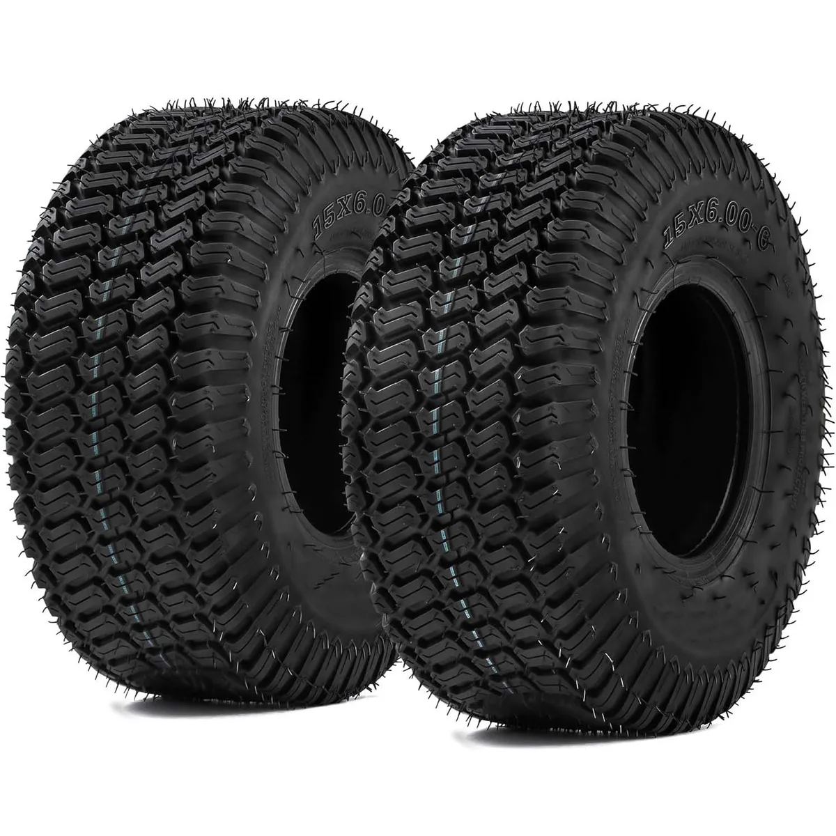 YITAMOTOR 15x6-6 4-Ply Lawn Mower Tires - Set of 2 for Tractors, Golf Carts & Outdoor Equipment