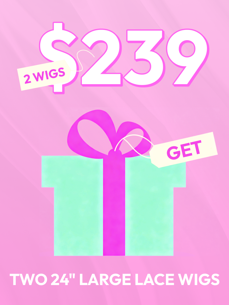 [$239 Mystery Box] TWO 24" Large lace wigs Valued $797