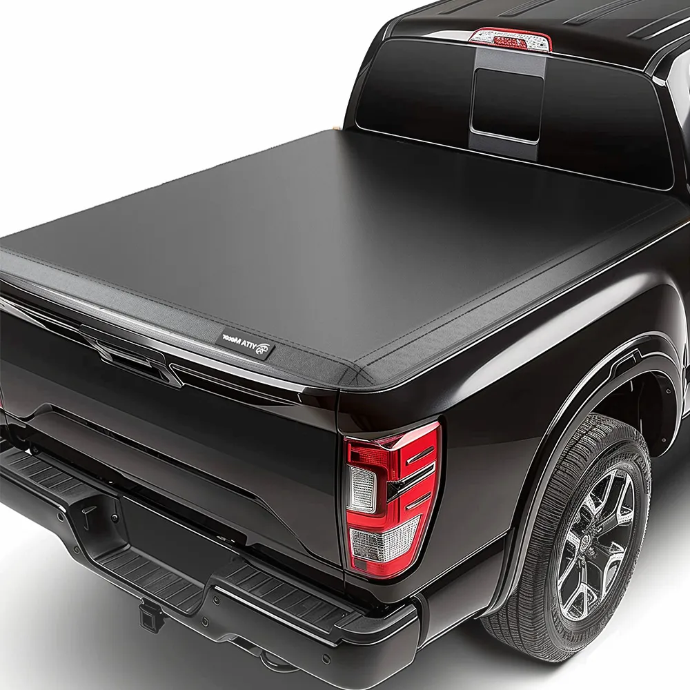 YITAMOTOR® 2005-2026 Nissan Frontier with Utility Track Rail, Fleetside 5 ft Bed Soft Tri-Fold Truck Bed Tonneau Cover