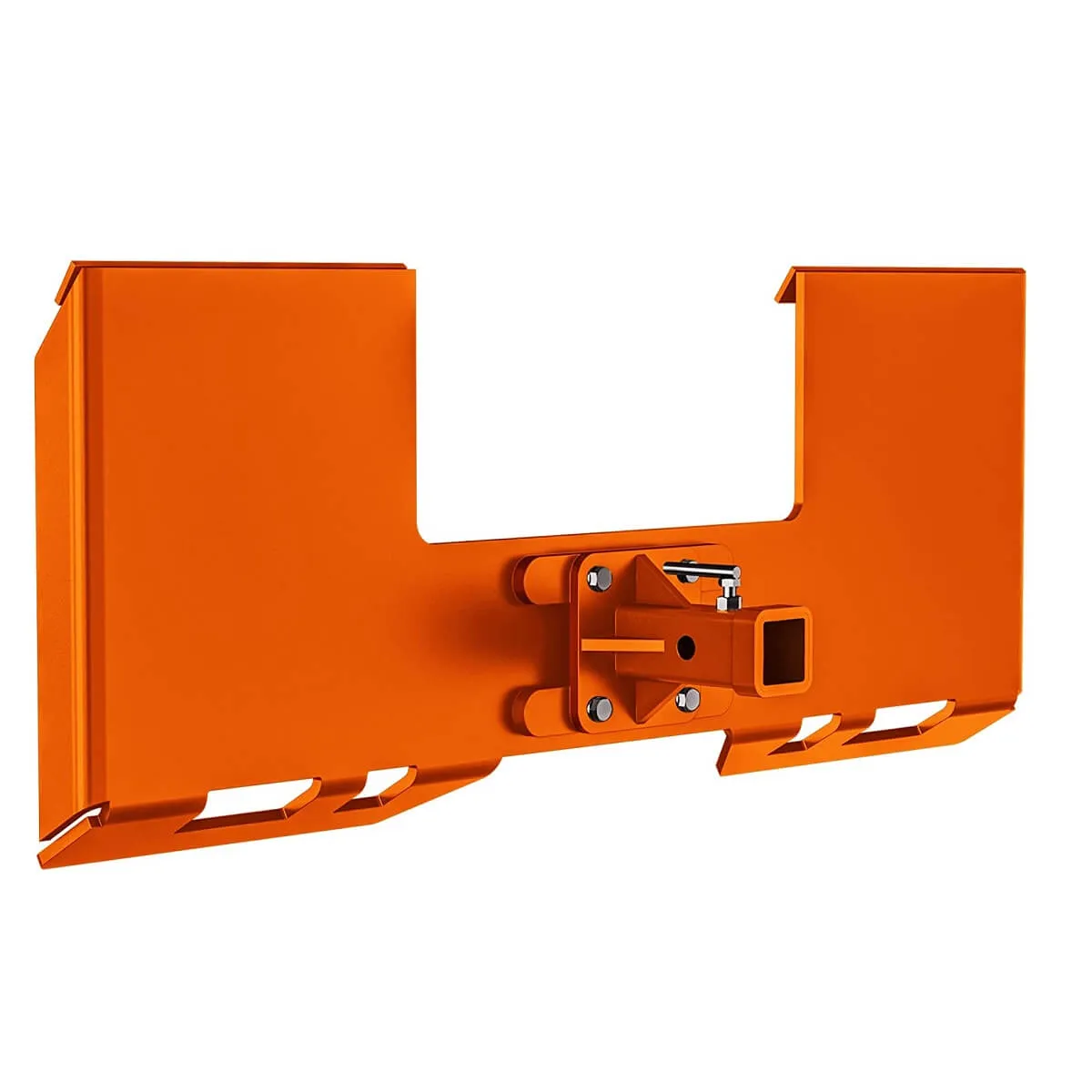 YITAMOTOR® Skid Steer 3/8" Thick Mount Plate with 2" Removable Trailer Hitch Receiver, Orange
