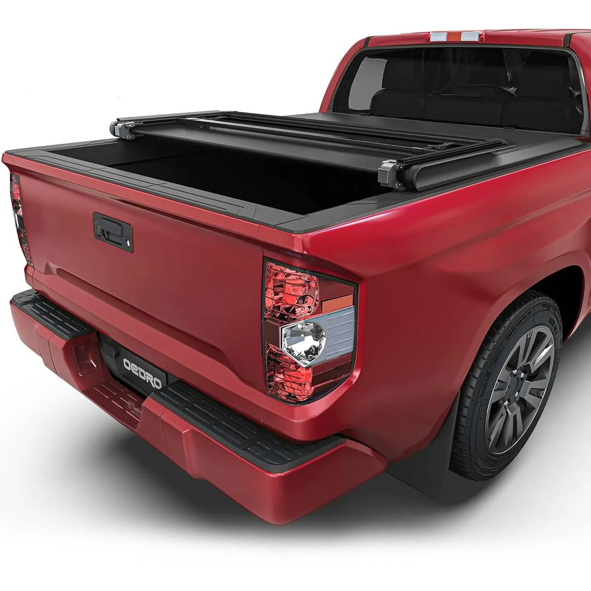 OEDRO 5.5FT Soft Tri-fold Truck Bed Tonneau Cover for 2022-2026 Toyota Tundra(Excl.Trail) with Deck Rail System