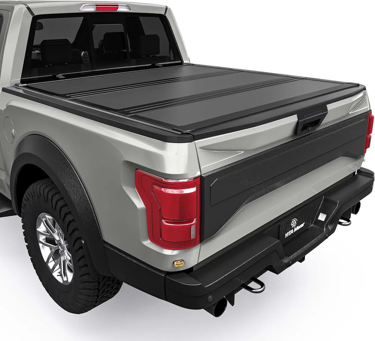 YITAMOTOR 5.5FT Low-Profile Hard Tri-Fold Tonneau Cover for 2015-2026 Ford F-150 Truck | Aluminum