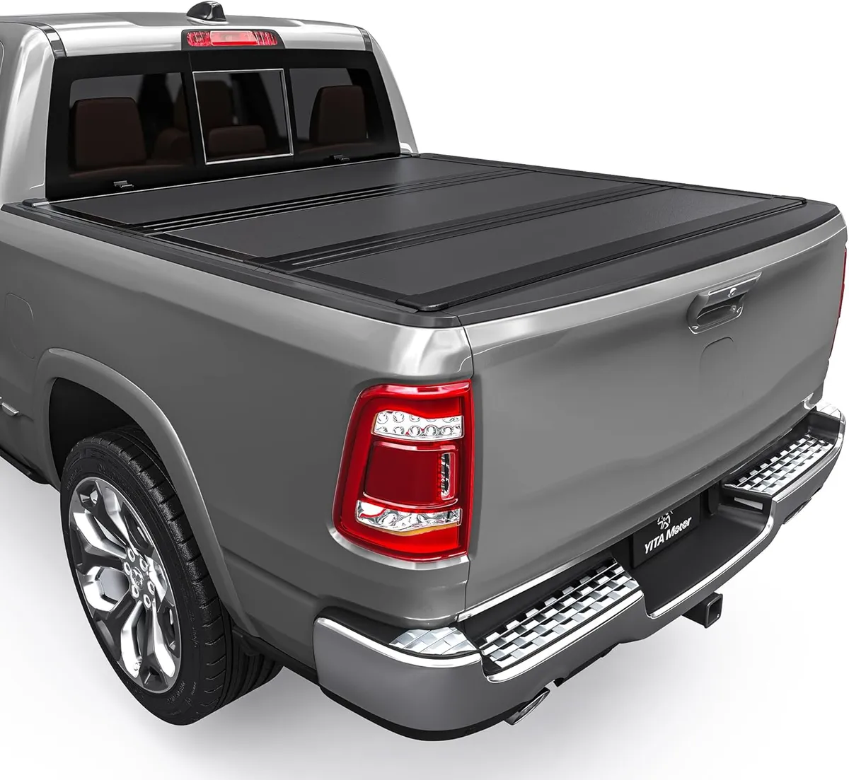 YITAMOTOR Low-Profile Hard Tri-Fold Tonneau Cover for 2009-2024 Ram 1500 Classic 5.7ft Bed (Without Rambox)