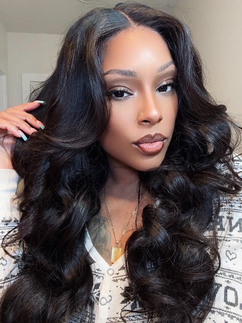 [24"-30" 180% Density HD lace]5x5 HD BlendAway Pre Cut Lace Closure Glueless Body Wave Affordable Wig with ByeBye-Knots Match All Skin Tones