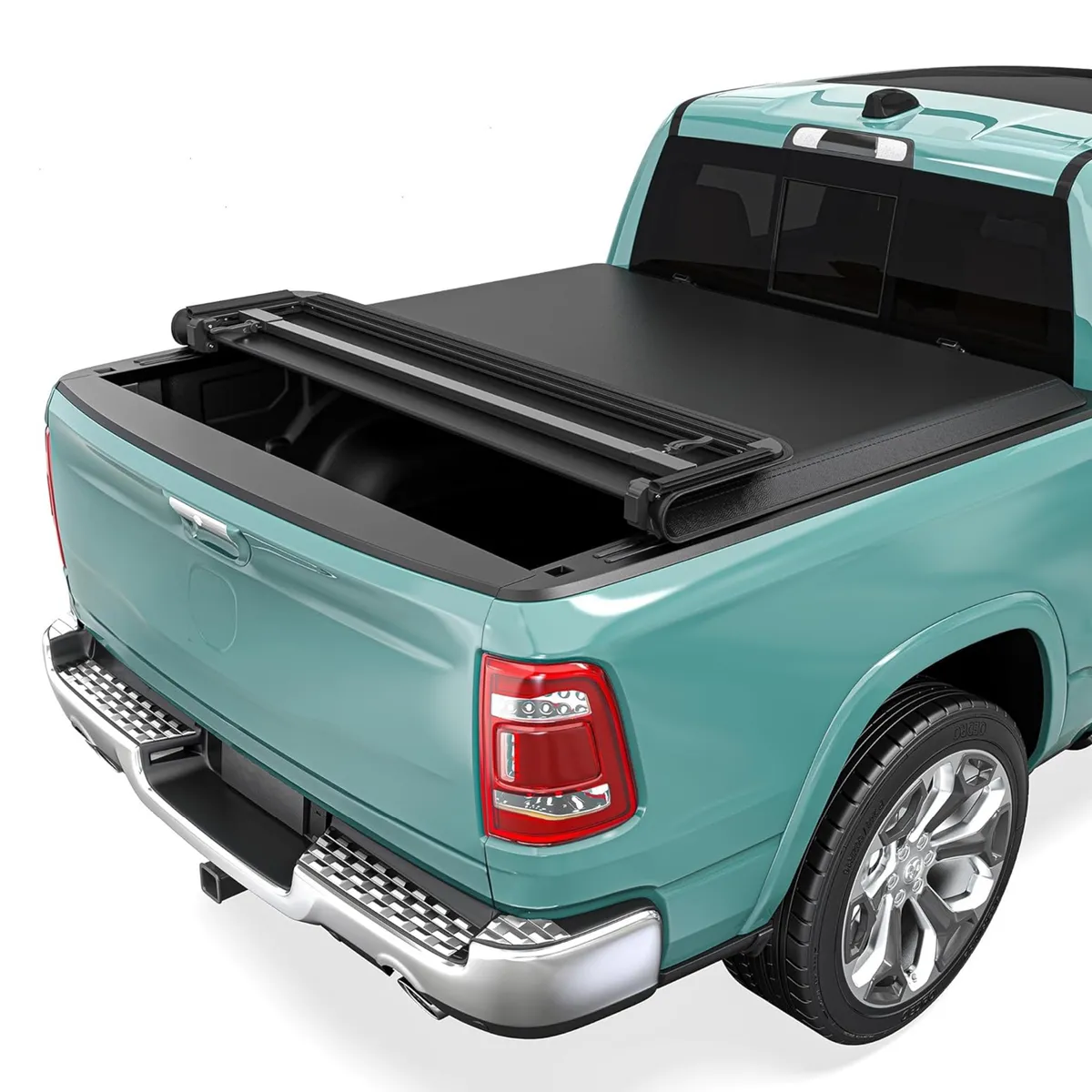 YITAMOTOR® 5.7FT 4-Fold Soft Truck Bed Tonneau Cover For 2009-2026 Dodge Ram 1500 Waterproof