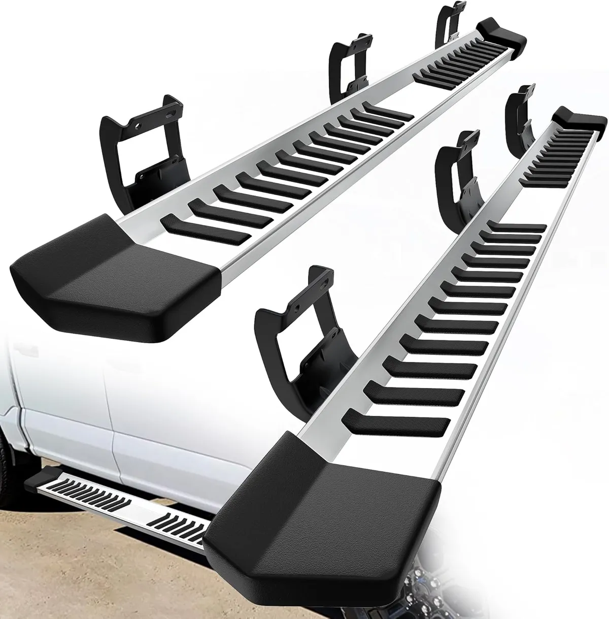 6 Inches Running Boards Replacement for 2015-2026 Ford F150 SuperCrew Cab, 2017-2026 F250 F350 Crew Cab, Side Steps Stainless Steel Nerf Bars