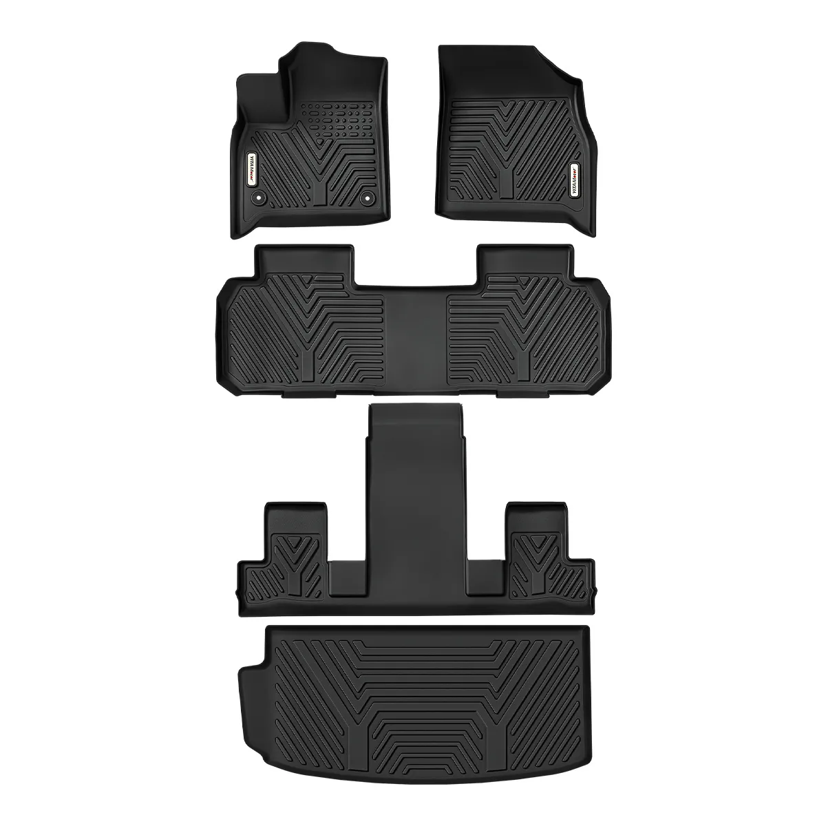 All-Weather Floor Mats & Cargo Liners for 2018-2025 Chevrolet Traverse (7 Seats & 2024 Traverse Limited), TPE Rubber Car Mats, Traverse Accessories