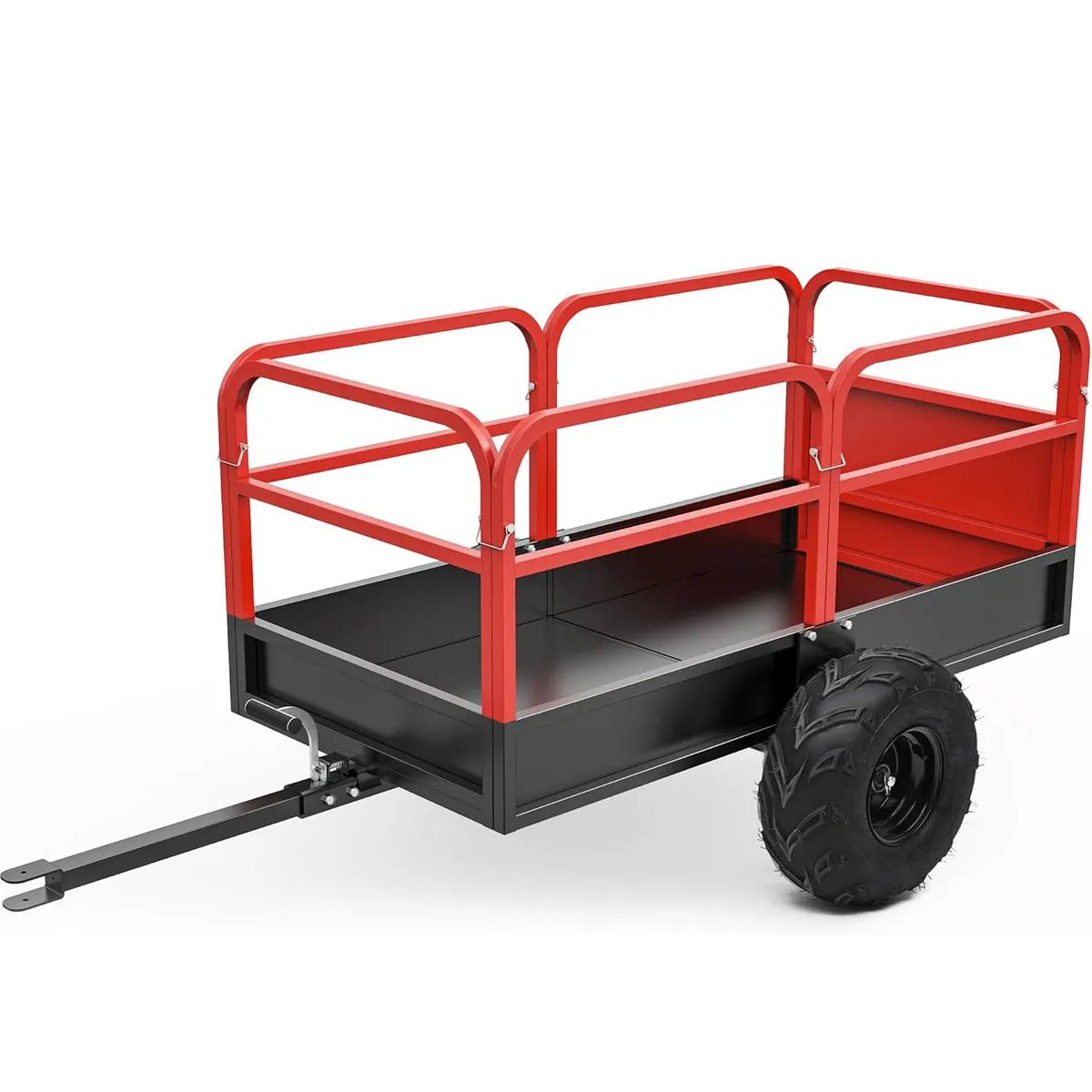 YITAMOTOR 1500lb ATV/Lawn Dump Trailer - 15 Cu.Ft Heavy Duty Mesh Cart | Tow Behind for Mowers & Tractors