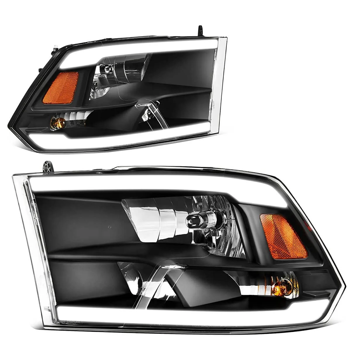 YITAMOTOR® LED DRL Headlight Assembly Compatible with 2009-2018 Dodge Ram 1500/10-18 Dodge Ram 2500 3500/19-22 Ram 1500 Classic Pickup Headlamp Replac