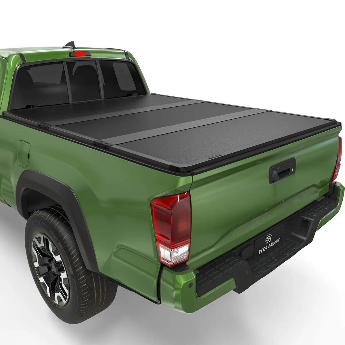 YITAMOTOR® FRP Hard Tri Fold Truck Bed Tonneau Cover Compatible with 2016-2023 Toyota Tacoma (Excl. Trail Edition) 5 ft Bed