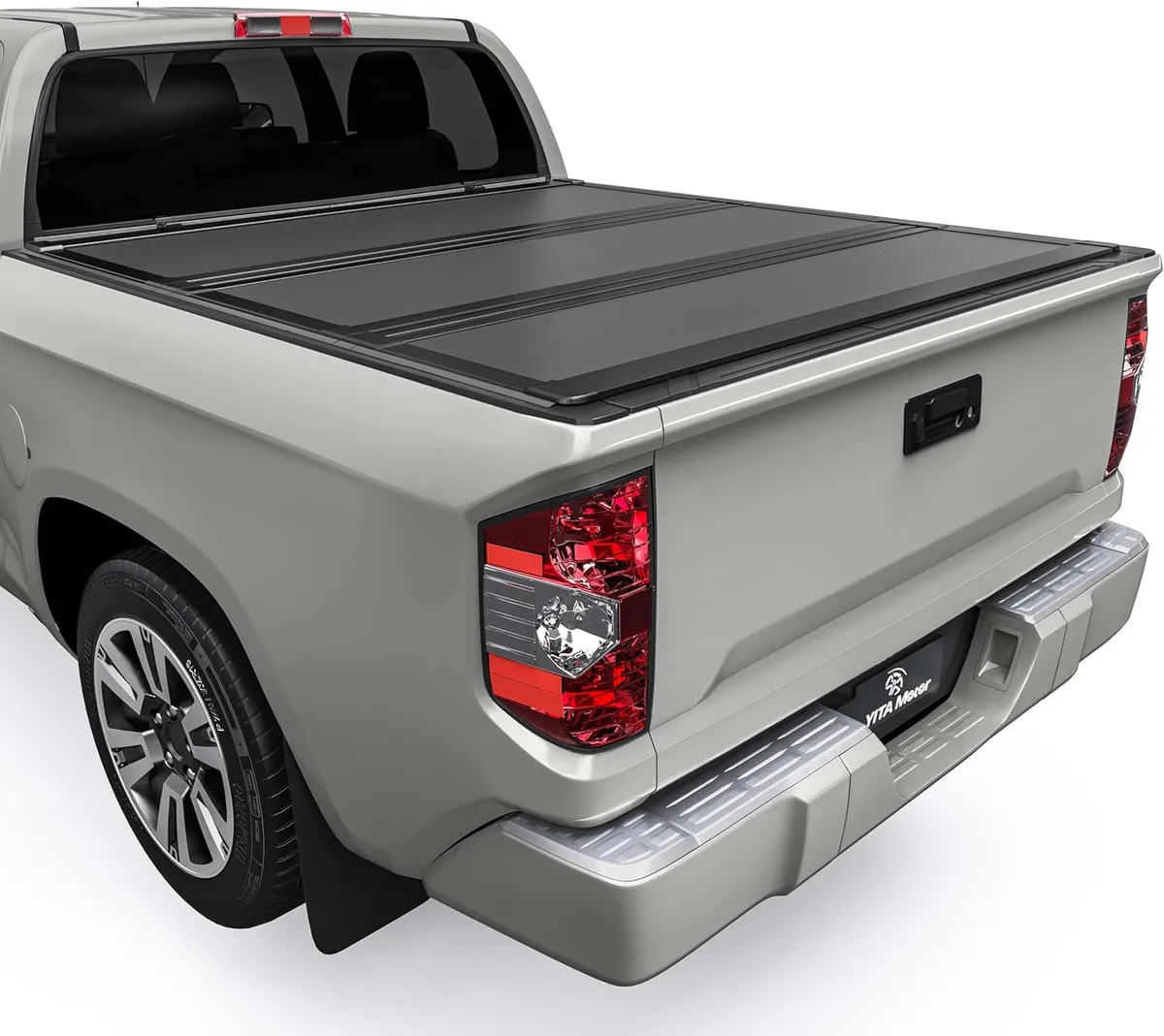 YITAMOTOR Low-Profile Hard Tri-Fold Tonneau Cover for 2022-2026 Toyota Tundra 5.5ft Bed w/ Deck Rail (Excl. Trail Edition)