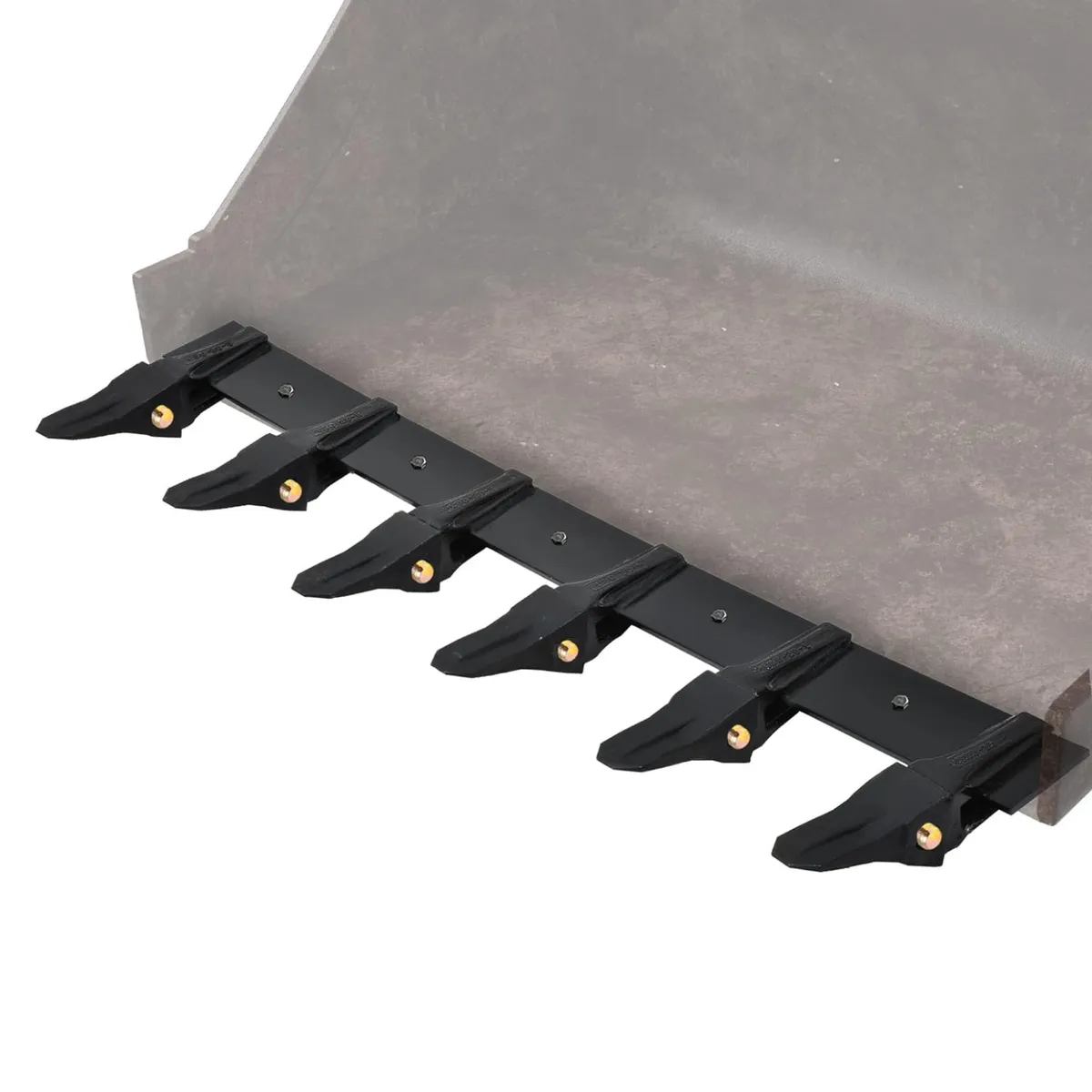 Bucket Tooth Bar, Tractor Bucket Teeth, 48" Steel Bucket Tooth Kit for Loader Tractor, Bolt On Design for Bucket Protection and Soil Excavation