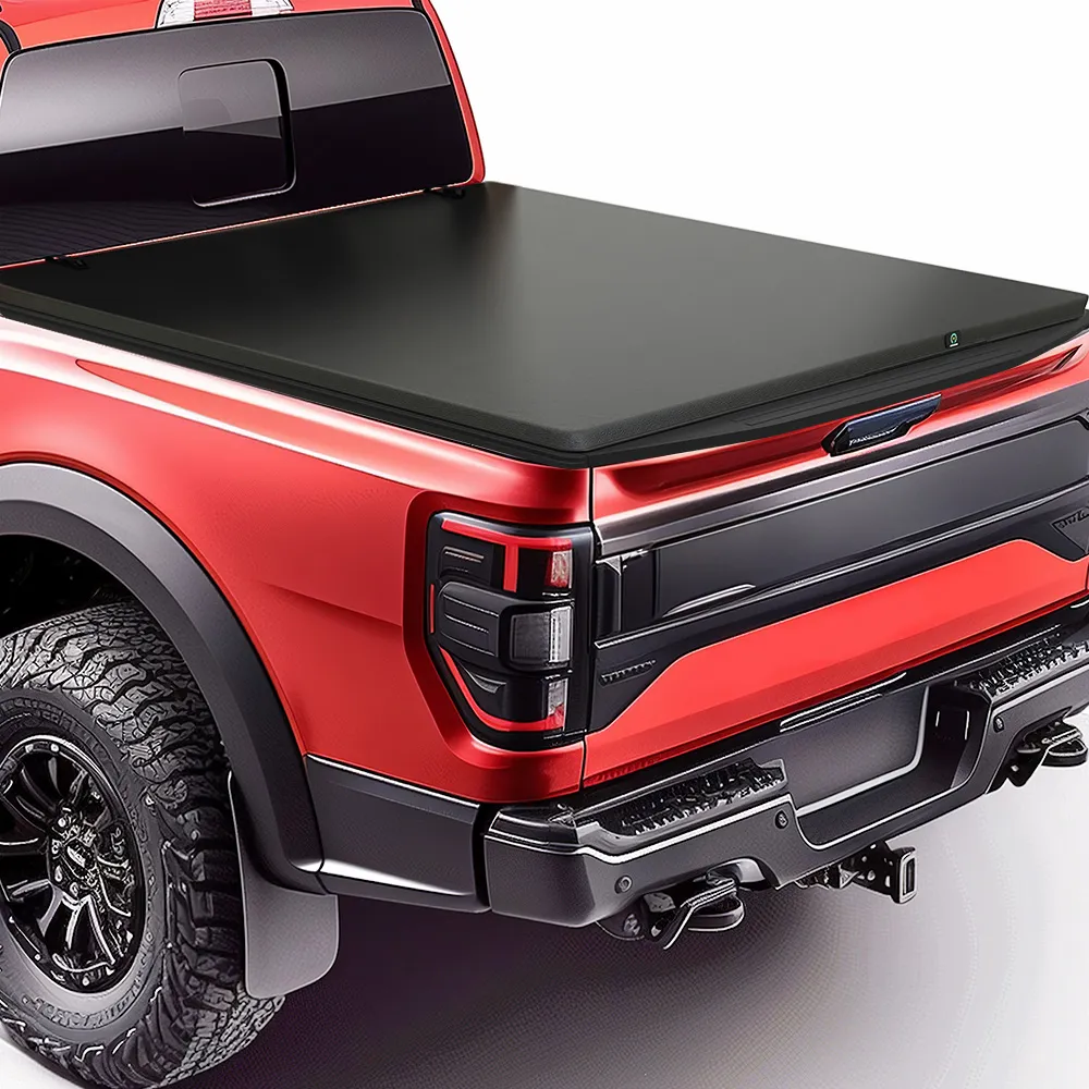 Soft Tri-fold Truck Bed Tonneau Cover Compatible with 2019 2020 2021 2022 2023 2024 Ford Ranger 5 ft Bed