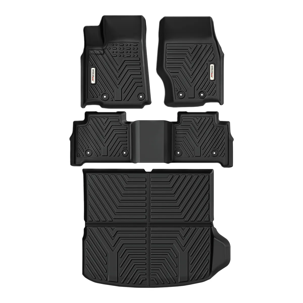 YITAMOTOR® Floor Mats & Cargo Liner for 2022-202 Jeep Grand Cherokee (NOT for WK or Grand Cherokee L), Custom Fit TPE All Weather 1st & 2nd Rows and T