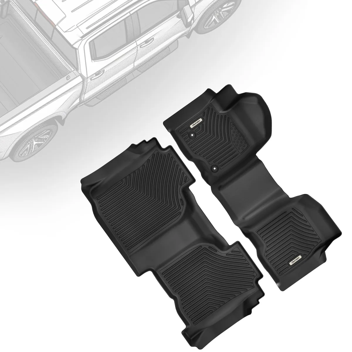 Floor Mats Fit for 2019-2026 Chevy Silverado/GMC Sierra 1500 & 2020-2025 GMC Sierra 2500HD/3500HD Crew Cab w/o Rear Storage Box