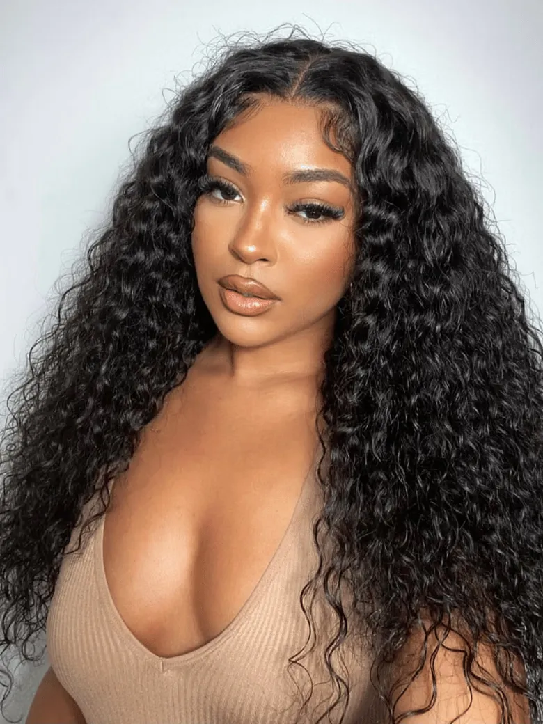 [24''=$159 | 200% Density 13x4 Lace] 7x5 Bye-Bye Knots & 13x4 Pre Everything Pre-cut Lace Glueless Water Wave Invisible Knots no Baby Hair