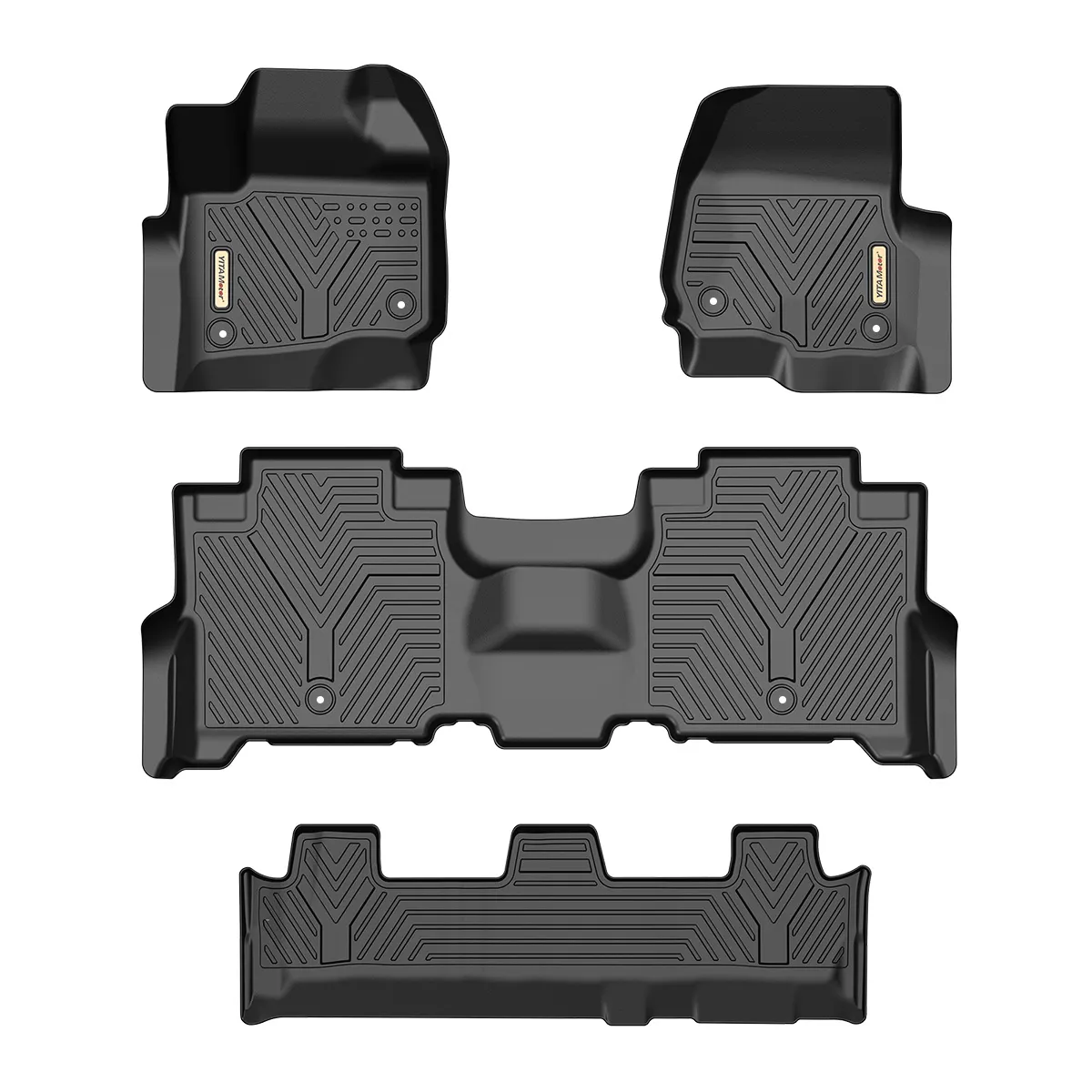 YITAMOTOR® 2018-2025 Ford Expedition/Expedition Max with 2nd Row Bench Seat Floor Mats, Front 1st & 2nd 3rd Seat