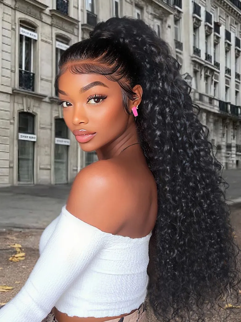 Beginner-Friendly 7x5 Bye-bye Knots Wigs Mixed Curls Wig with Invisi Drawstring