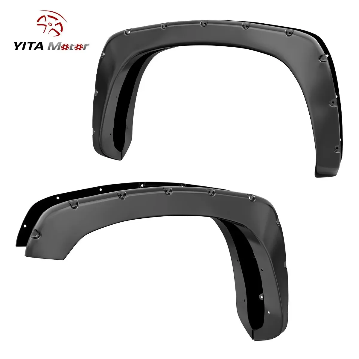 YITAMOTOR® Fender Flares Kit Compatible for 1999-2006 Chevy Silverado GMC Sierra (Incl. 2007 Classic Models), Textured Matte Black Finish Front Rear W