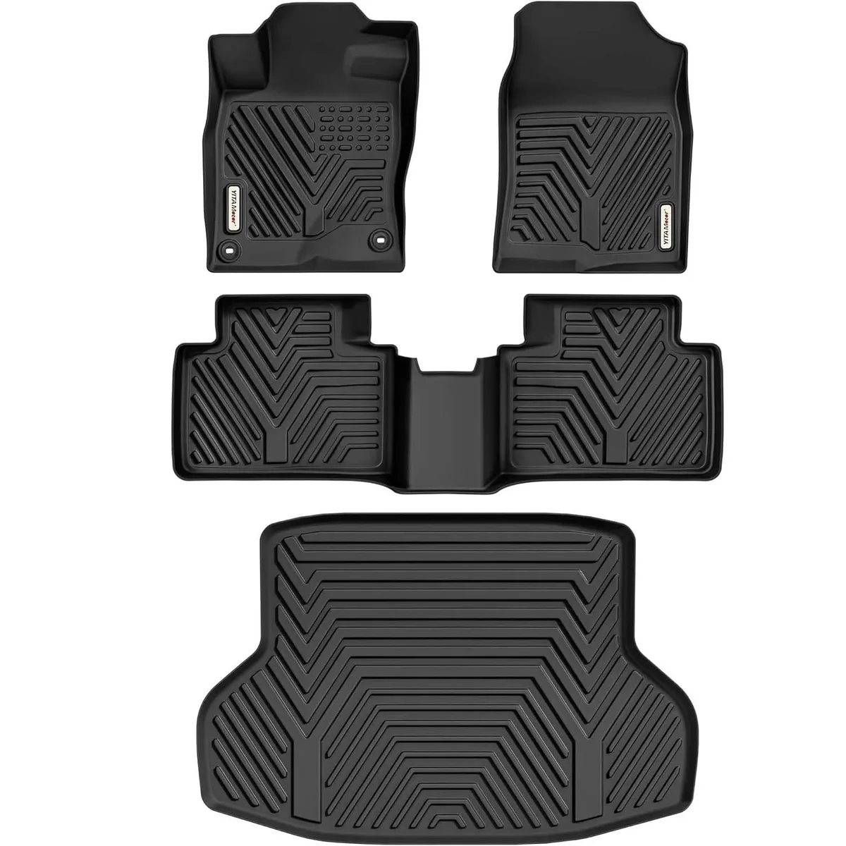 2016-2021 Honda Civic Floor Mats - All-Weather TPE Liners (1st & 2nd Row + Cargo)