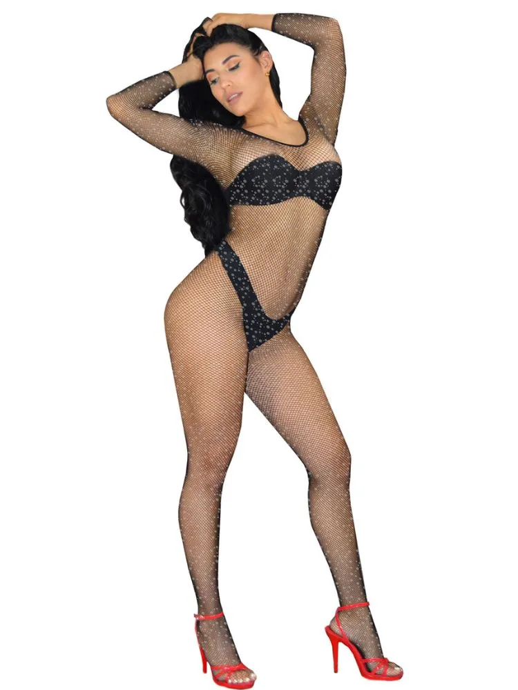 Pearl & Poseidon Fortuna Crotchless Sparkle Bodystocking