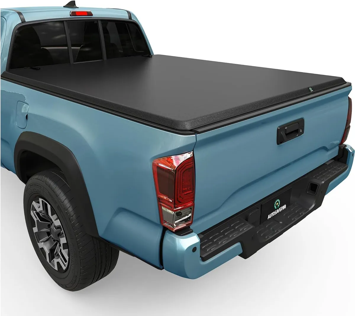 Soft Roll Up Truck Bed Tonneau Cover Compatible with 2016-2023 Toyota Tacoma (Excl. Trail Edition) 5ft Bed with Deck Rail System