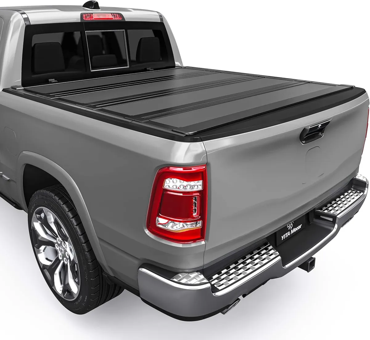 YITAMOTOR Hard Quad-Fold Tonneau Cover for 2019-2025 Ram 1500 New Body Style 6.4 ft Bed (No Rambox) | Low-Profile Truck Bed Cover