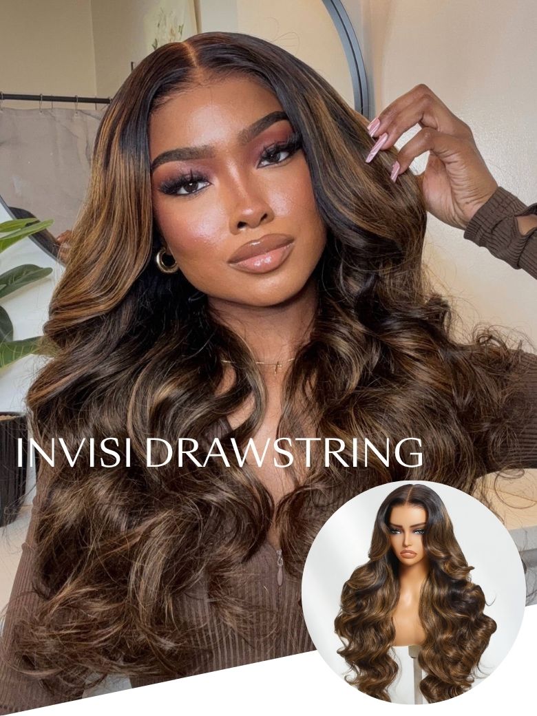 UNice 7x5 Bye Bye Knots™ Wig  Glueless Lace Balayage Highlight Body Wave Wig With Invisible Knots