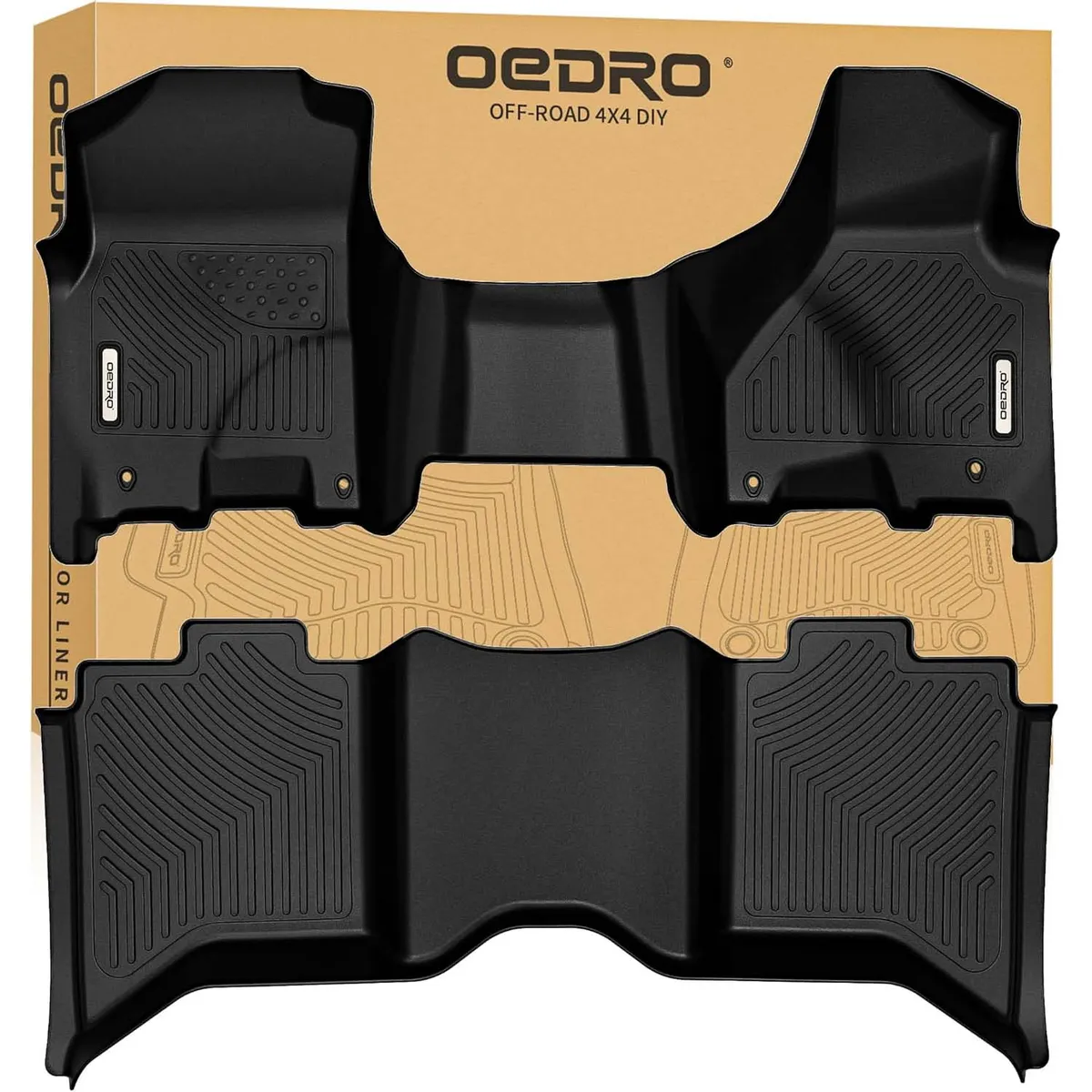 OEDRO Floor Mats for 2013-2018 Dodge Ram 1500/2500/3500 Crew Cab, 2019-2024 Ram 1500 Classic Crew Cab
