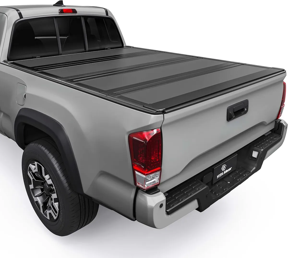 YITAMOTOR Hard Quad-Fold Tonneau Cover for 2016-2023 Toyota Tacoma 5 ft Bed (Excludes Trail Edition) | Low-Profile Truck Bed Cover