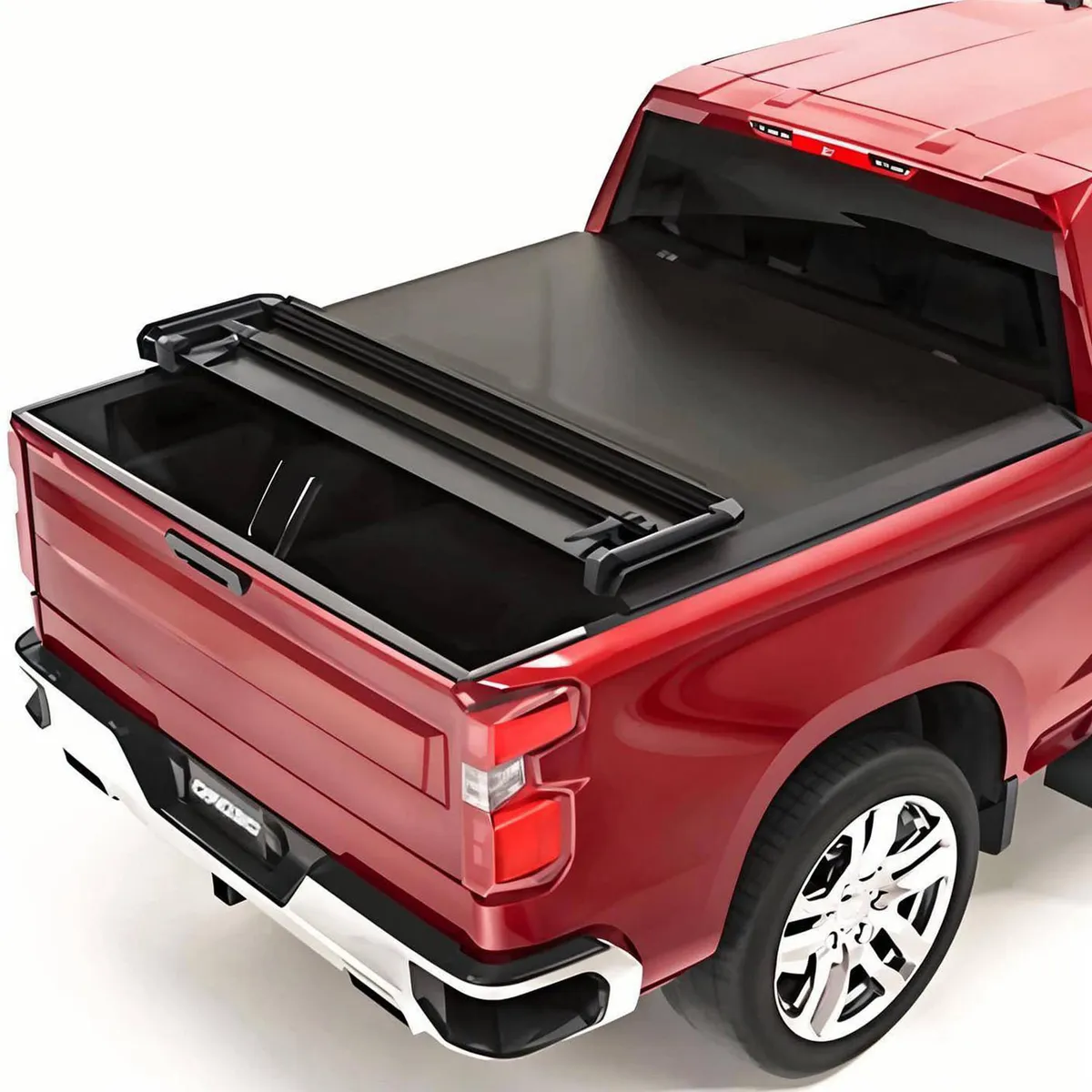 OEDRO 5.6Ft Soft Quad-Fold Truck Bed Tonneau Cover Fits for Dodge Ram 1500 2009-2025 (Incl. Classic & New), 5.6 Feet Bed (67") Without Rambox