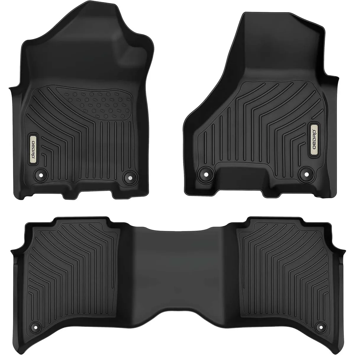 OEDRO Floor Mats for 2019-2024 Dodge Ram 2500 Crew Cab with 1st Row Bucket or Bench Seats, Custom Fit TPE All Weather Car Floor Liners