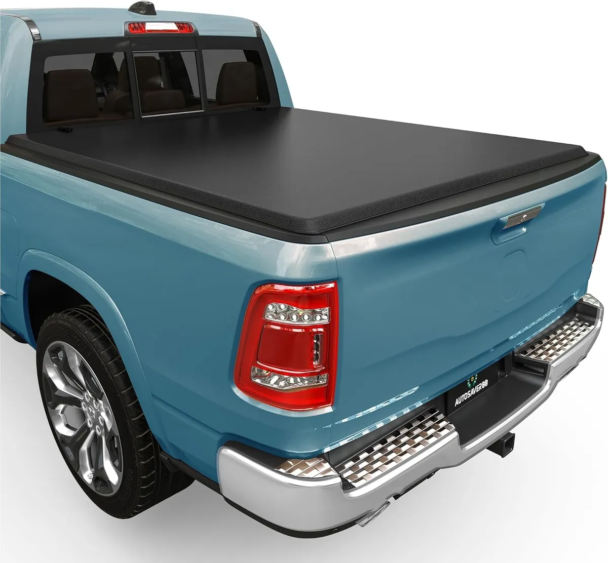 Soft Roll Up Truck Bed Tonneau Cover for Dodge Ram 1500 (Classic ONLY) 2002-2024, Fit for Dodge Ram 2500 3500 2003-2025, 6.4ft Bed w/o Ram Box