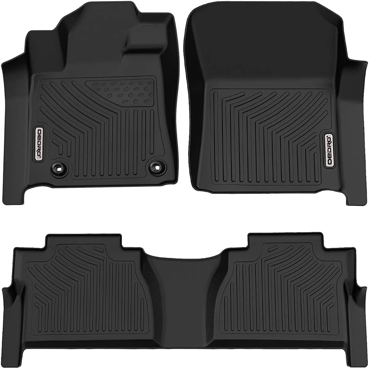OEDRO Floor Mats for  2014-2021 Toyota Tundra Double Cab / Crew Max Cab, Don't Fit The 2nd Row with The Underseat Storage