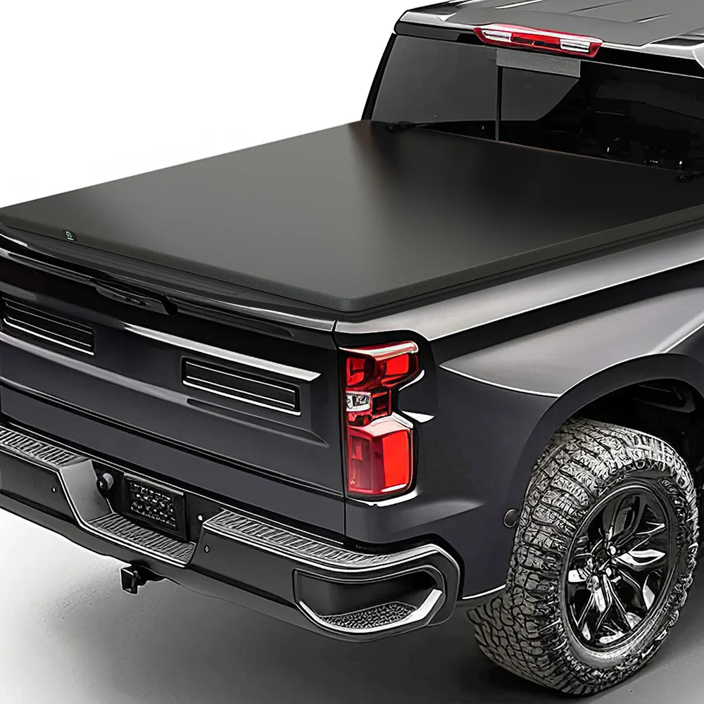 Soft Tri-fold Truck Bed Tonneau Cover Compatible with 2015-2026 Ford F-150 F150 (Excl. Raptor Series) 5.5ft Bed