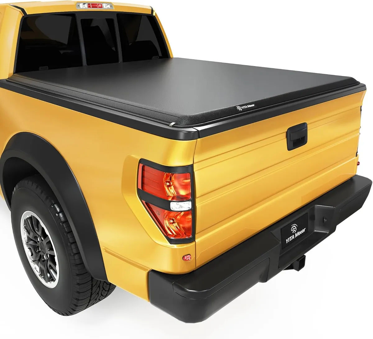 YITAMOTOR® 2009-2014 Ford F-150 (Excl. Raptor Series), Styleside 5.5 ft Bed Soft Roll Up Truck Bed Tonneau Cover