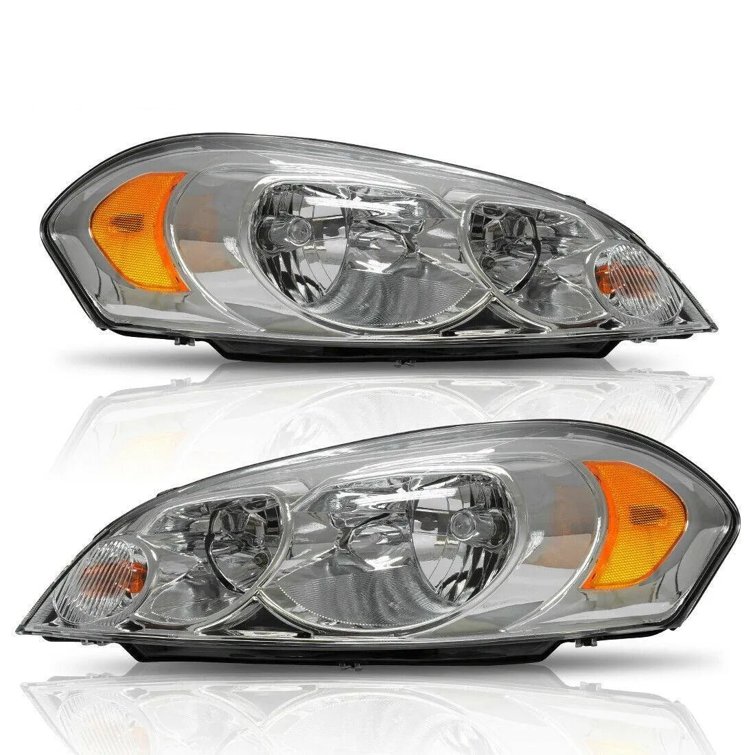 YITAMOTOR® 2006-2013 Chevy Impala 06 07 Chevy Monte Carlo Headlight Assembly Chrome Housing Headlamp