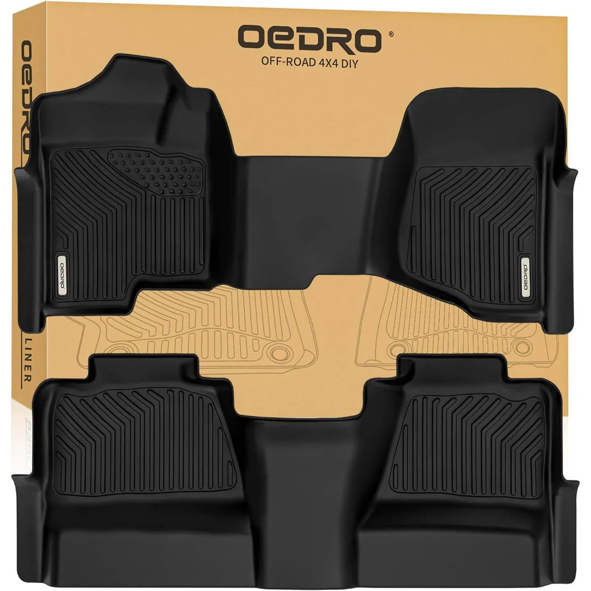 OEDRO Floor Mats for 2007-2013 Silverado/Sierra 1500, 2007-2014 Silverado/Sierra 2500/3500 HD Crew Cab