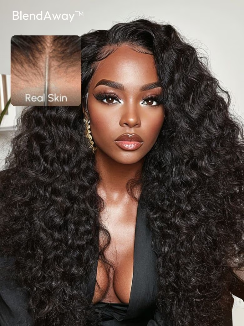 Limited Time Sale 24" 5x5 Thin HD Lace Closure Glueless Deep Wave Wig 200% Density