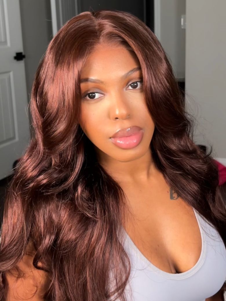[24 Inch BOGO]UNice Glueless Auburn Brown13x4 Pre-Everything™ Lace Frontal Loose Wave 100% Human Hair Wig with Invisi Drawstring & Face Framing Layers