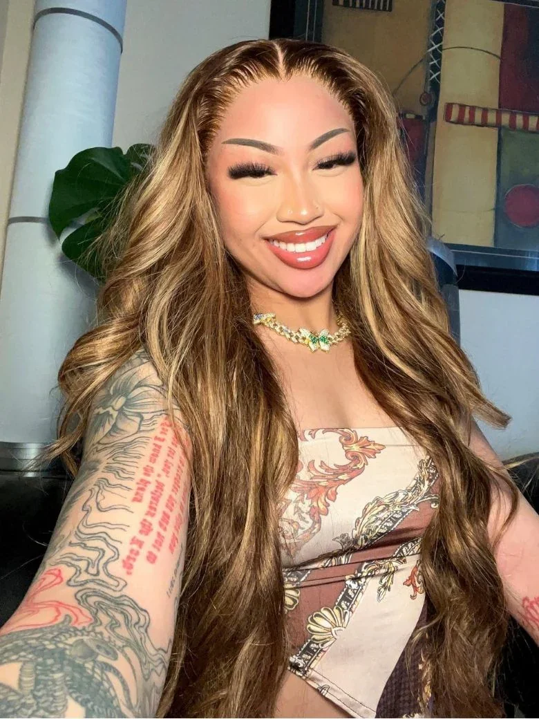 UNice Honey Blonde Body Wave 7x5 Bye Bye Knots Wig Glueless Lace Wig 150% Density