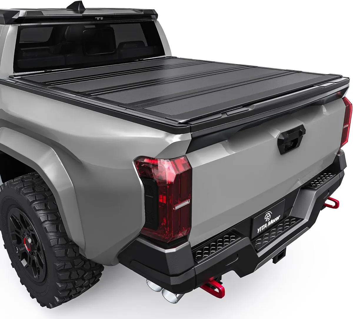 YITAMOTOR Hard Quad-Fold Tonneau Cover for 2024-2026 Toyota Tacoma 5 ft Bed (Excludes Trail Edition) | Low-Profile Truck Bed Cover