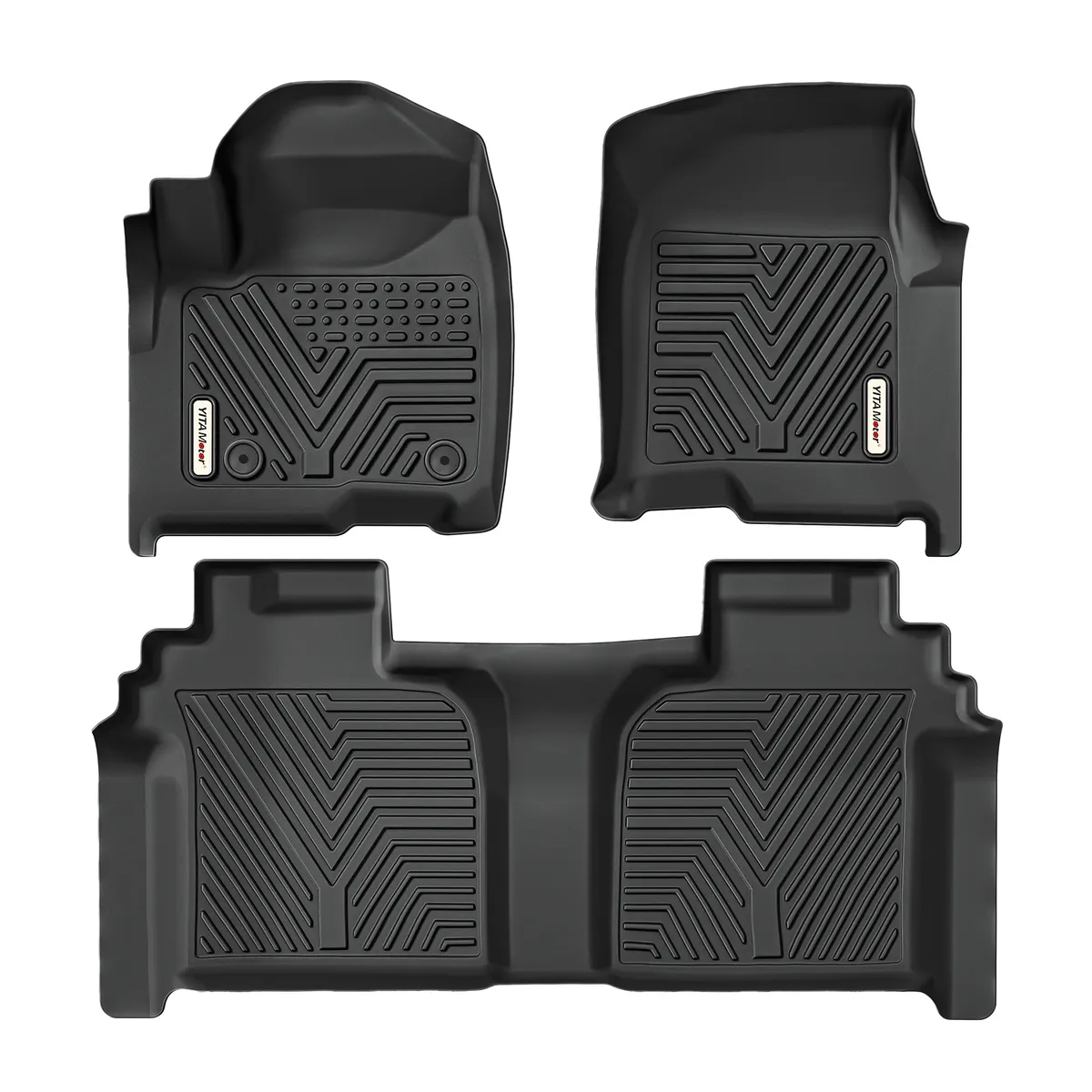YITAMOTOR® 2019-2026 Chevrolet Silverado 1500/GMC Sierra 1500 & 2020-2026 Chevy Silverado/GMC Sierra 2500HD/3500HD Crew Cab Floor Mats