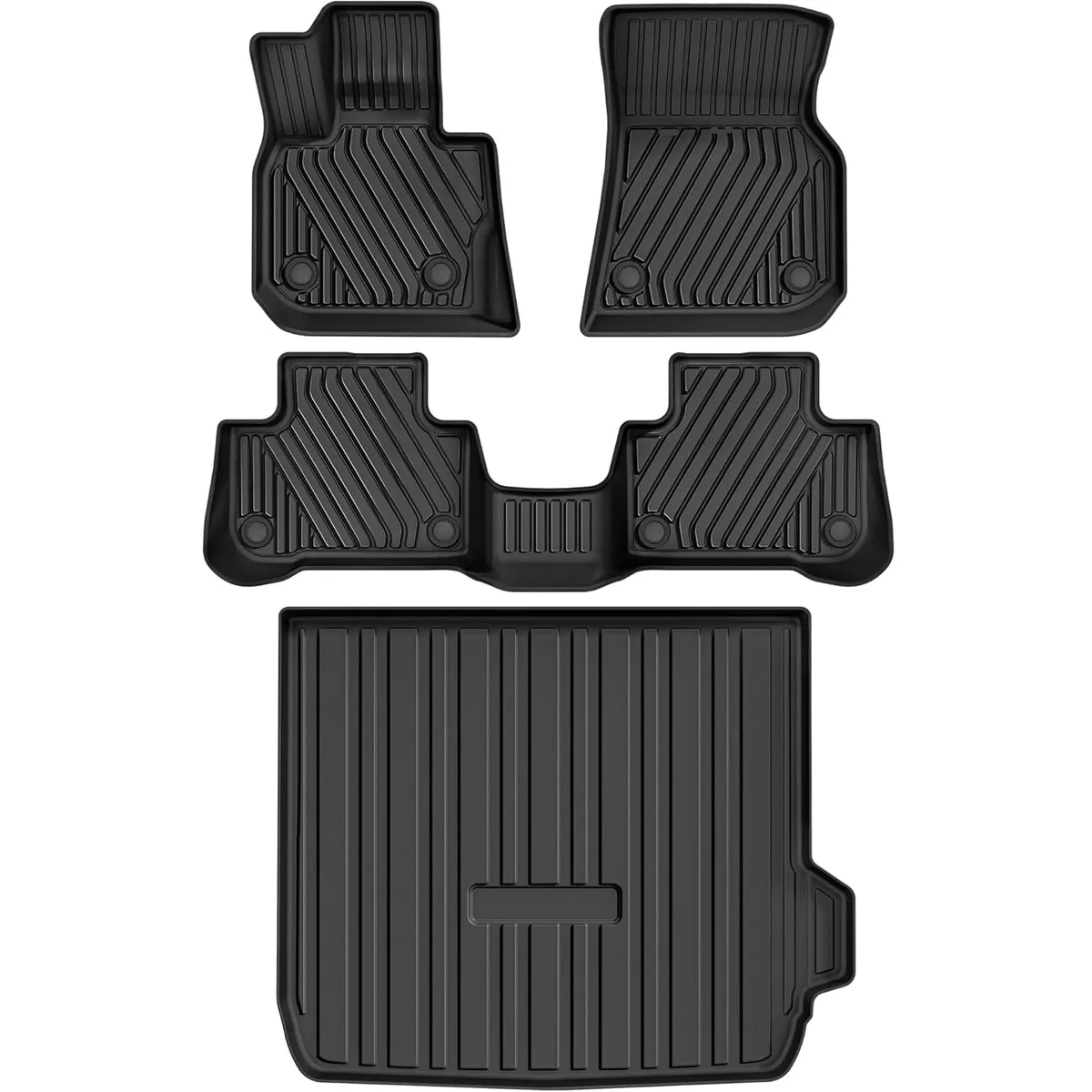 YITAMOTOR All-Weather TPE Floor Liners for 2019-2025 BMW X4 | 1st & 2nd Row & Trunk Mat Set