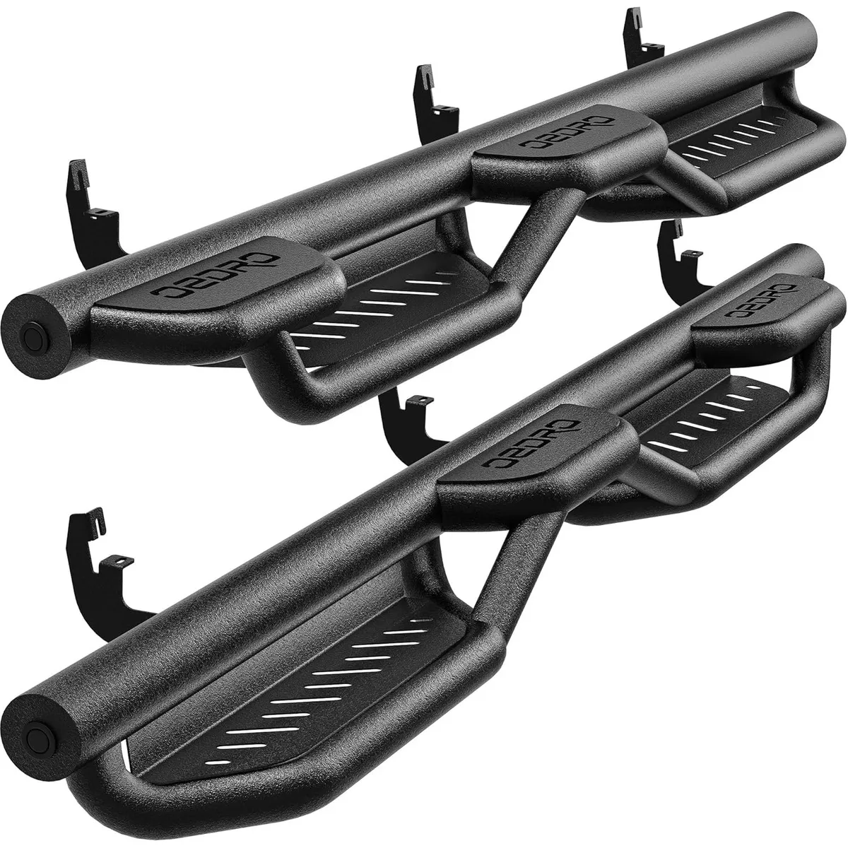 6" Running Boards Dual Convex Platform for 2015-2026 Chevy Colorado/GMC Canyon Crew Cab, Bolt-on Side Steps Steel Nerf Bars