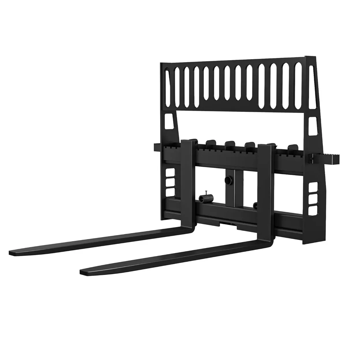 4000lbs Skid Steer Pallet Fork Attachment, 48" Fork Blades and 45" Pallet Fork Frame for Loaders Tractors Quick Tach Mount