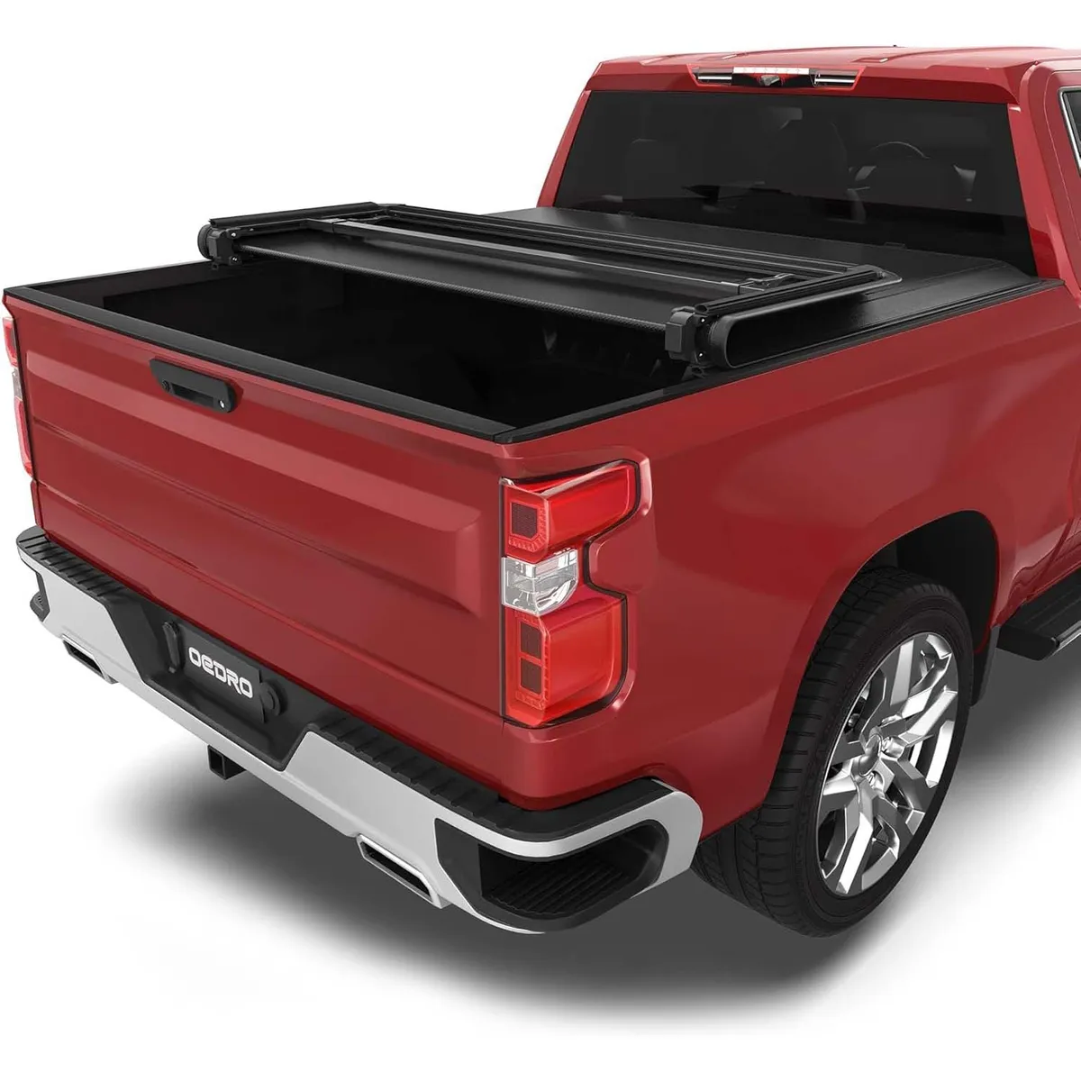 OEDRO 5.8FT Tri-Fold Truck Bed Soft Tonneau Cover for 2019-2026 Chevy Silverado 1500 /GMC Sierra 1500 New Body  Crew Cab Style w/o Multi-Flex Tailgate